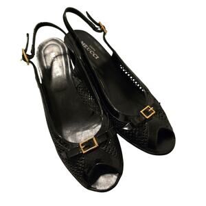 Sesto Meucci Vintage Mesh Slingback Wedges Size 12